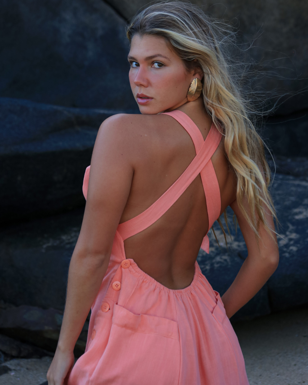 Vestido Emily Salmão